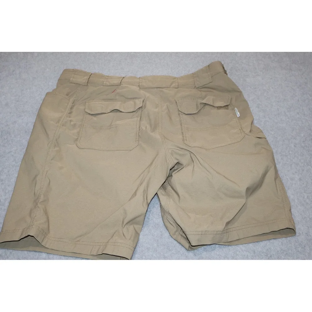 Duluth Trading Co Shorts Mens 40 Khaki Flex Dry on the Fly Cargo Hiking Outdoor